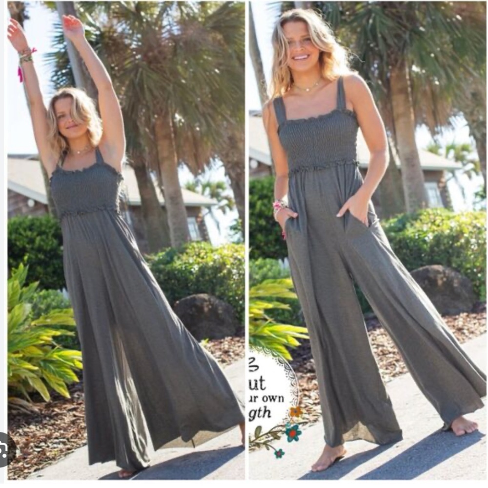 Natural Life Olive Harper Knit Jumpsuit Size L